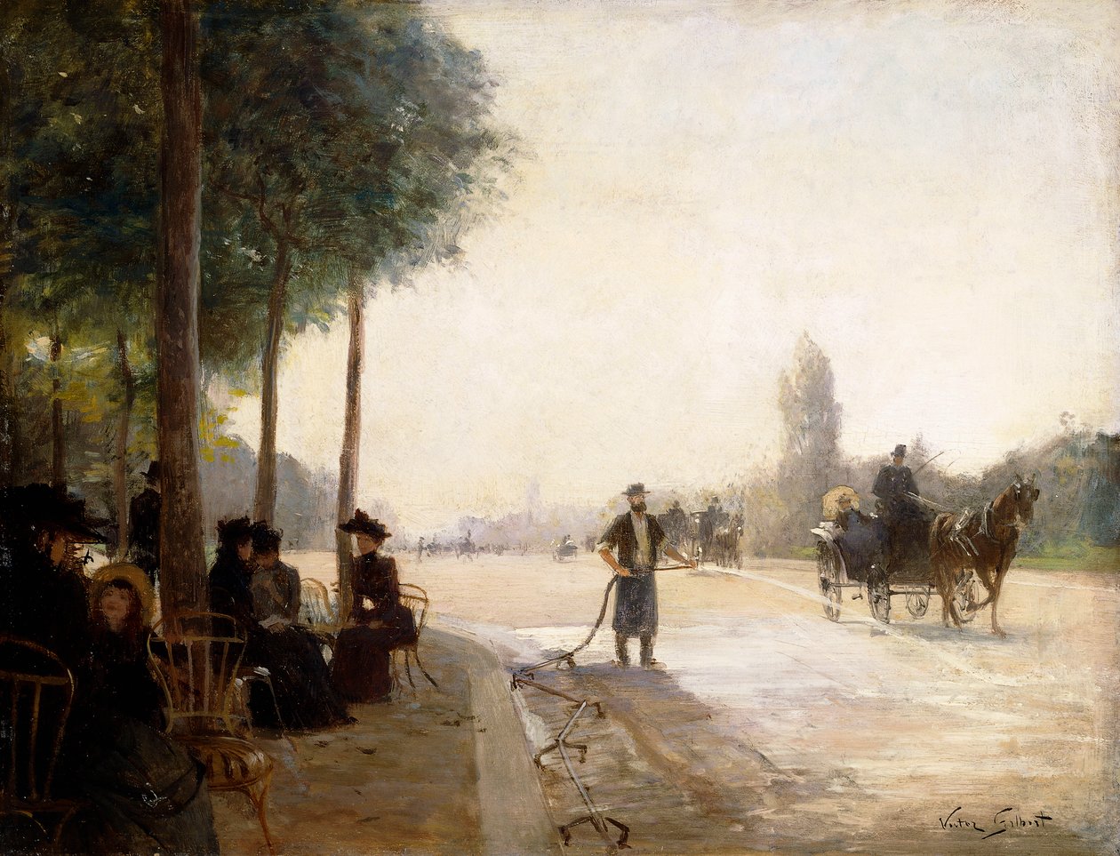 Pola Elizejskie, Paryż, autorstwa Victor Gabriel Gilbert