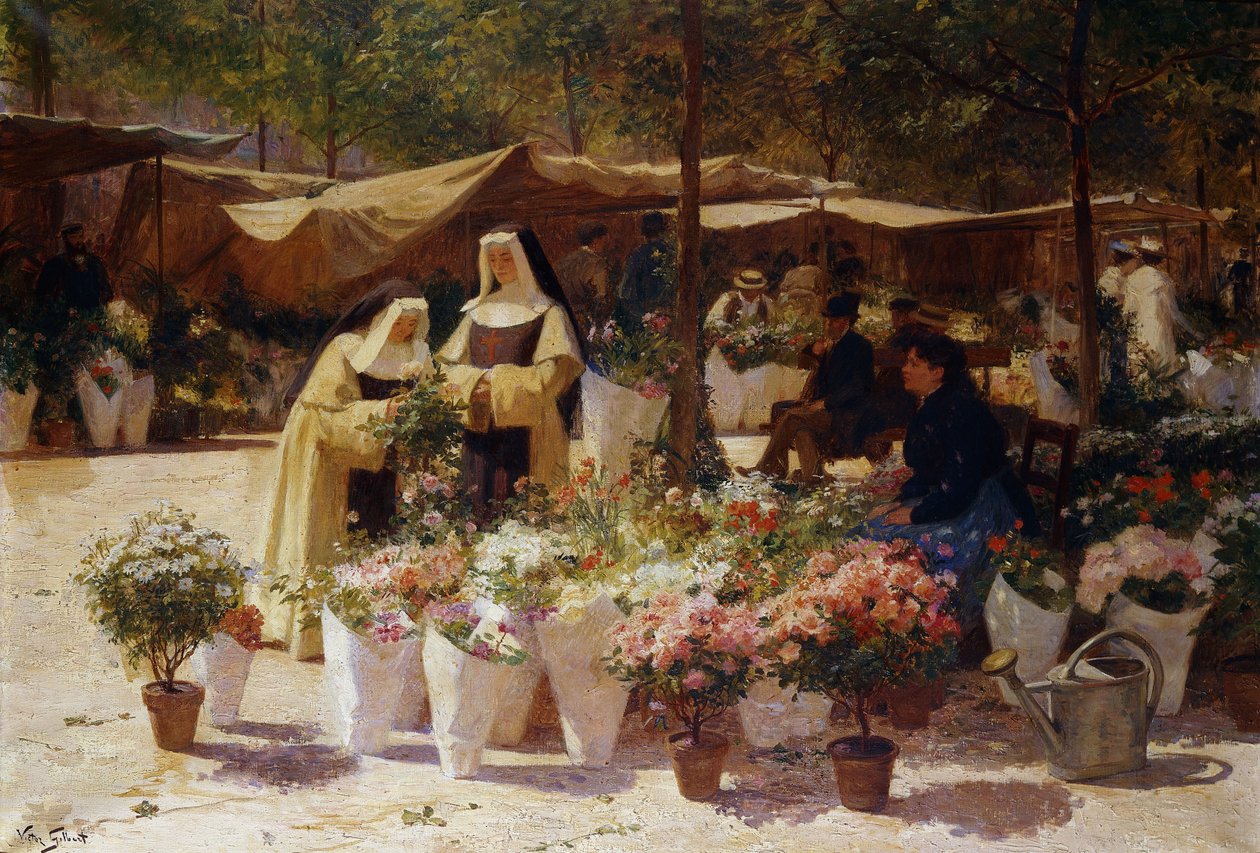 Targ kwiatowy, autorstwa Victor Gabriel Gilbert