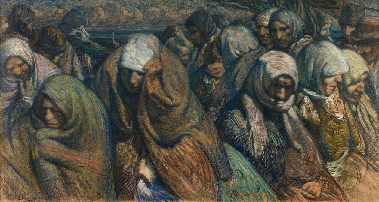 Emigranci (olej na płótnie) autorstwa Victor Hageman