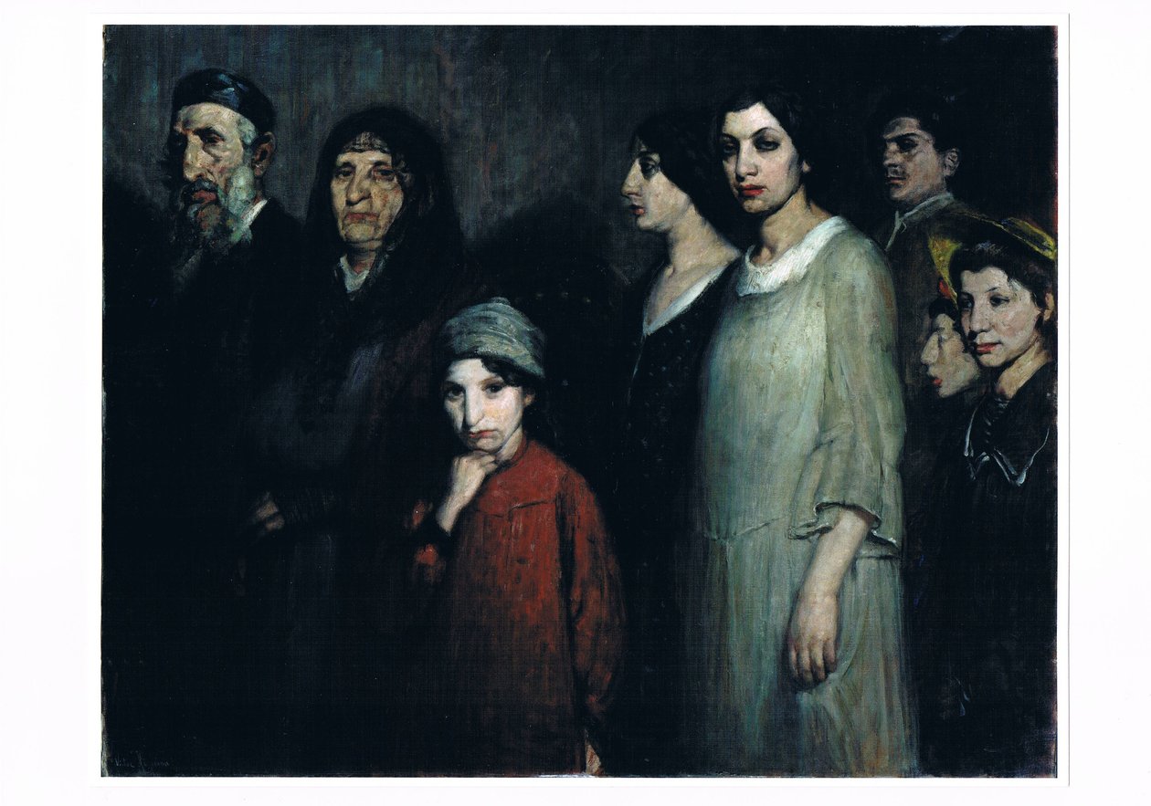 Emigranci, ok. 1910 (olej na płótnie) autorstwa Victor Hageman