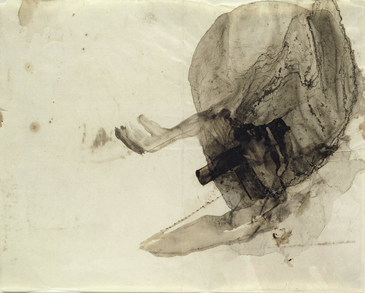 Bez tytułu, ok. 1853-5 (pranie tuszem na papierze) autorstwa Victor Hugo