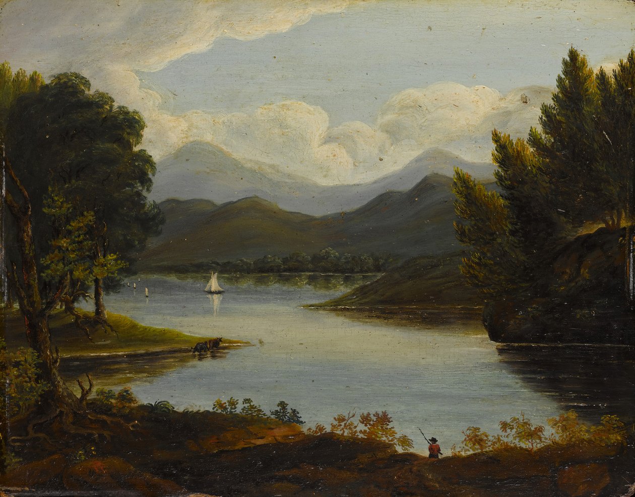 Scena z rzeki Hudson, 1830-50. autorstwa Victor de Grai