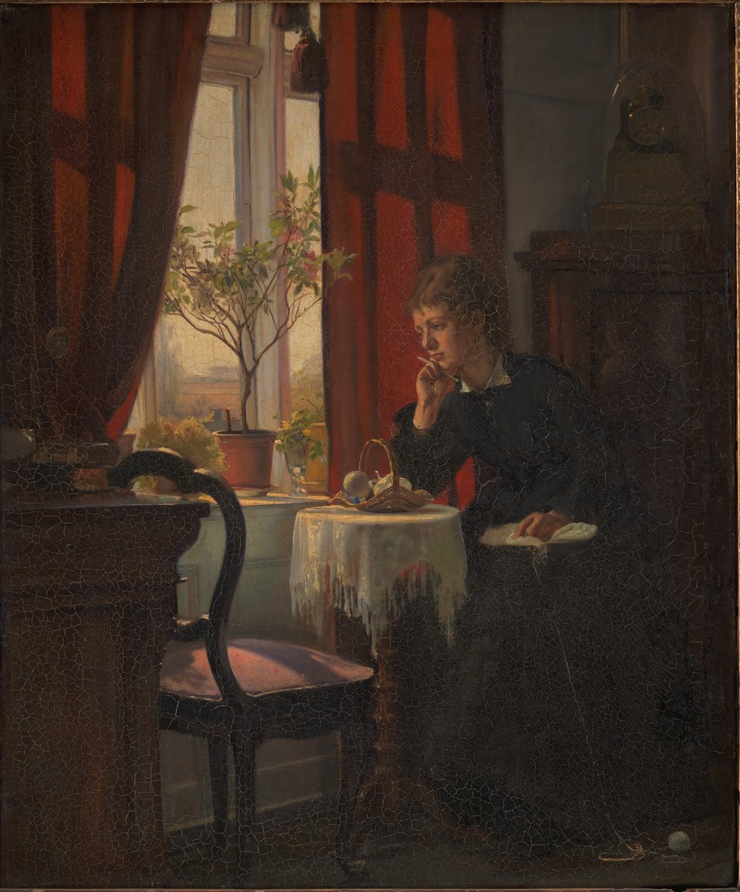 Helga Johansen, siostra artysty autorstwa Viggo Johansen