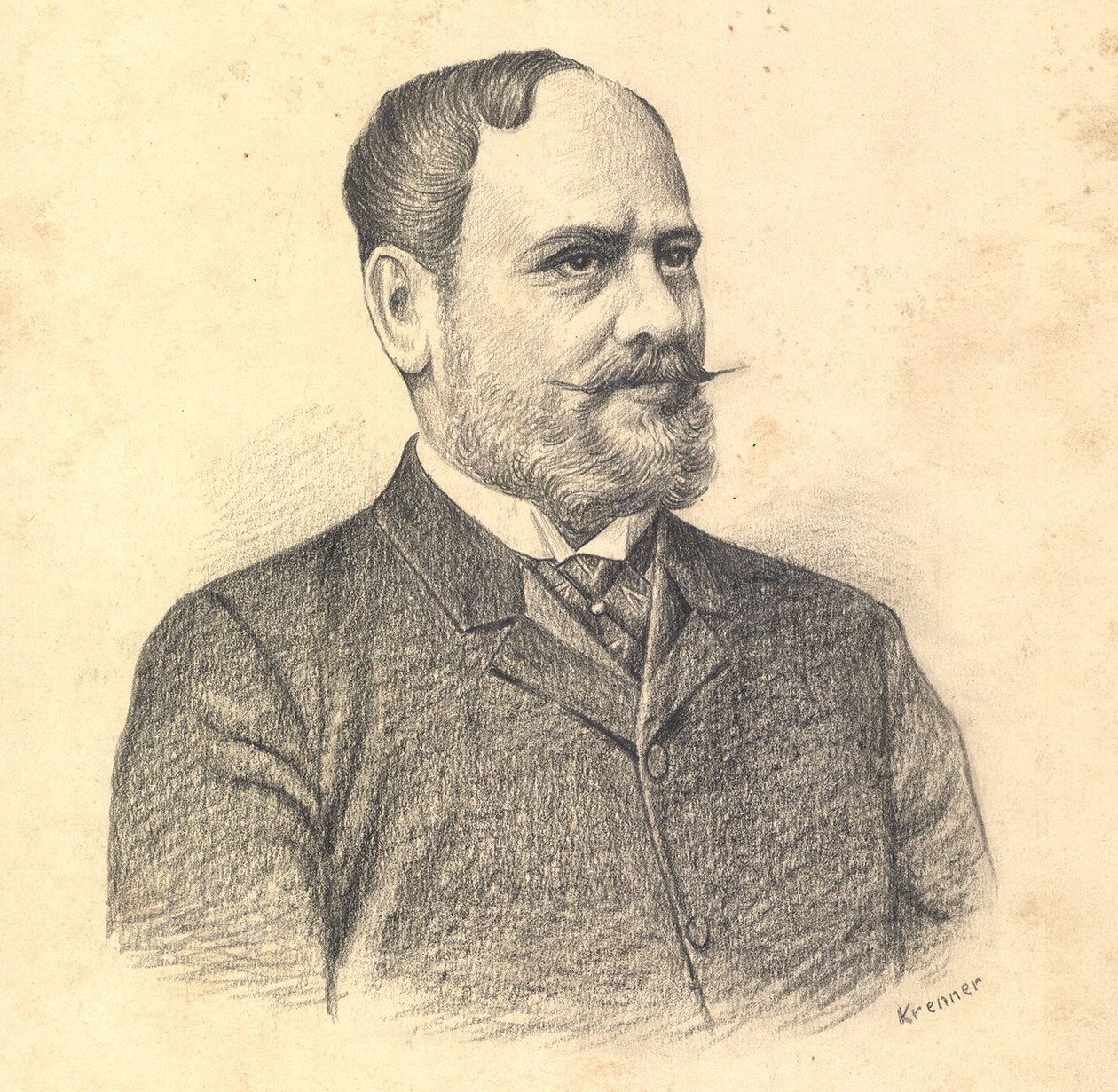 Portret Gabora Barossa autorstwa Viktor Tardos Krenner