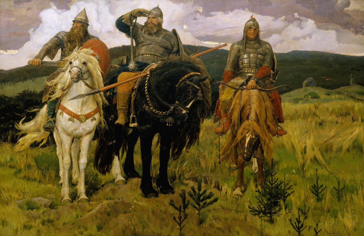 Bohaterowie (bohaterowie) autorstwa Viktor Mikhaylovich Vasnetsov