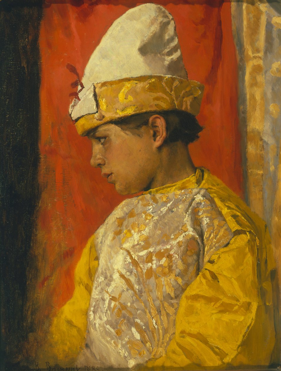 W stroju skomorokh, 1882 autorstwa Viktor Mikhaylovich Vasnetsov