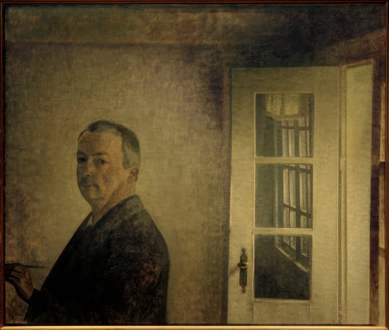 Autoportret. „Spurveskjul” autorstwa Vilhelm Hammershoi