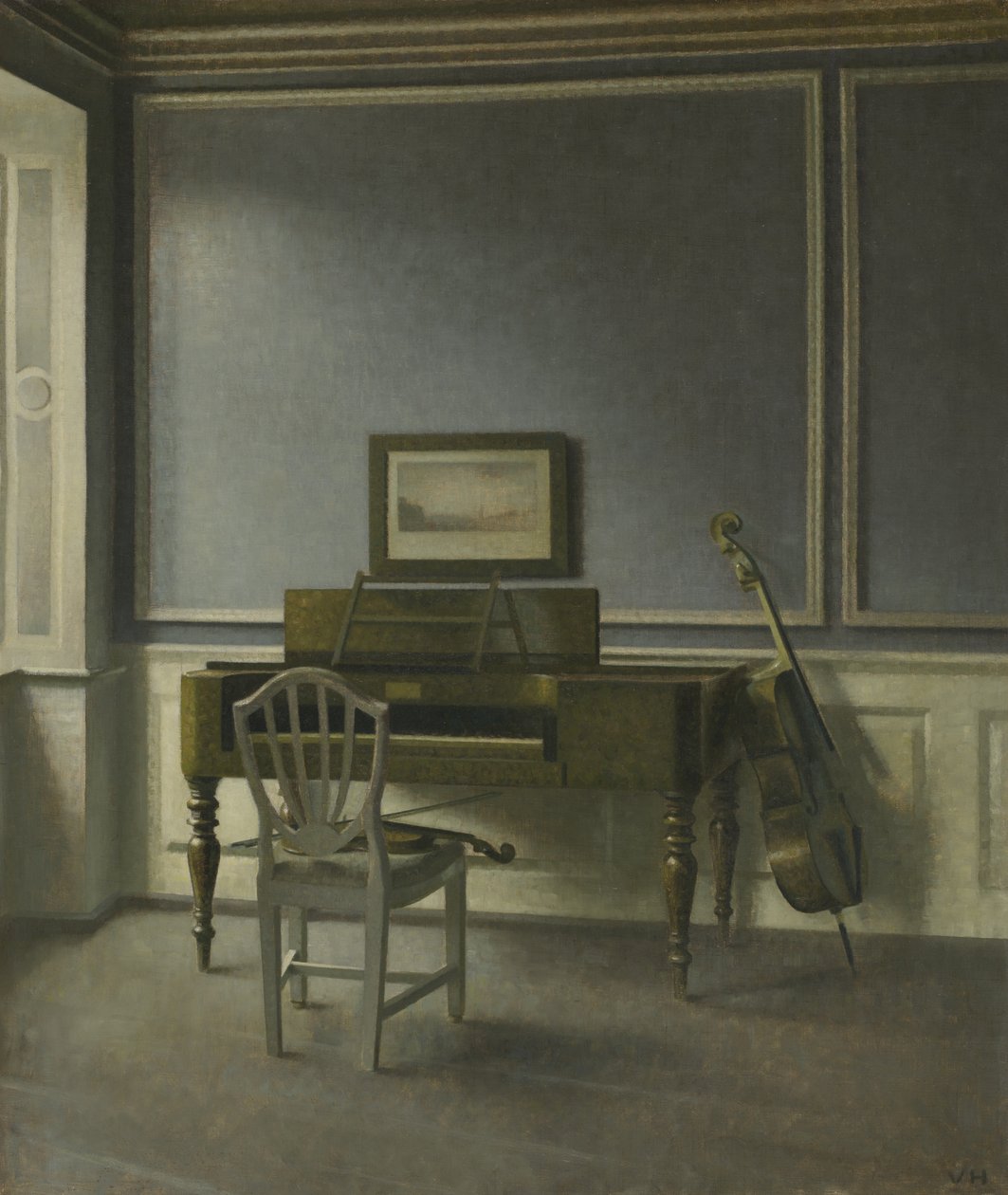 Wnętrze. The Music Room, Strandgade 30 autorstwa Vilhelm Hammershøi