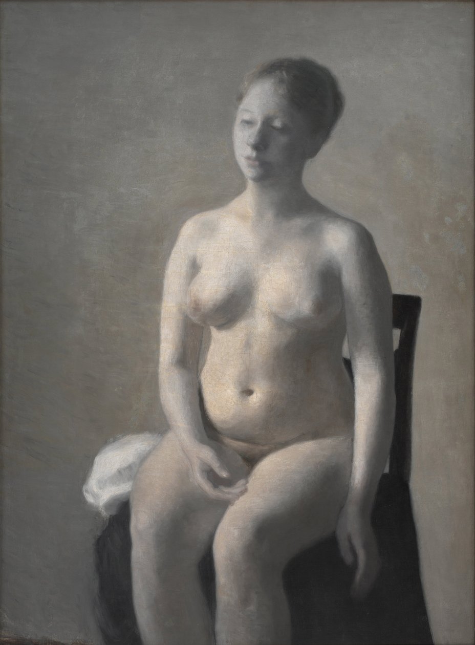 Akt kobiecy w pozycji siedzącej, 1889. autorstwa Vilhelm Hammershøi