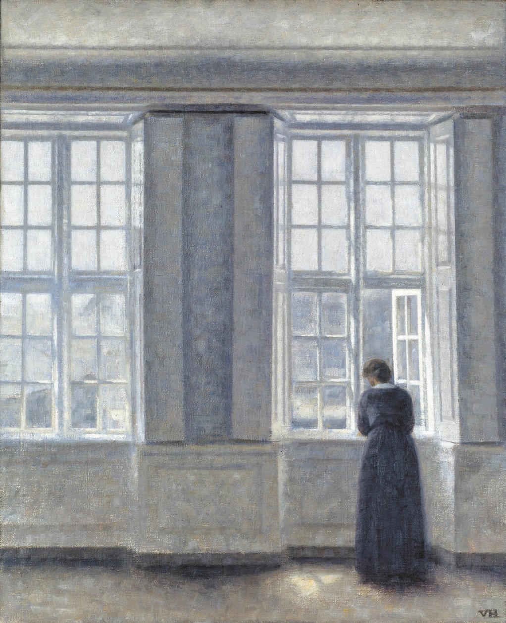 Wysokie okna autorstwa Vilhelm Hammershøi