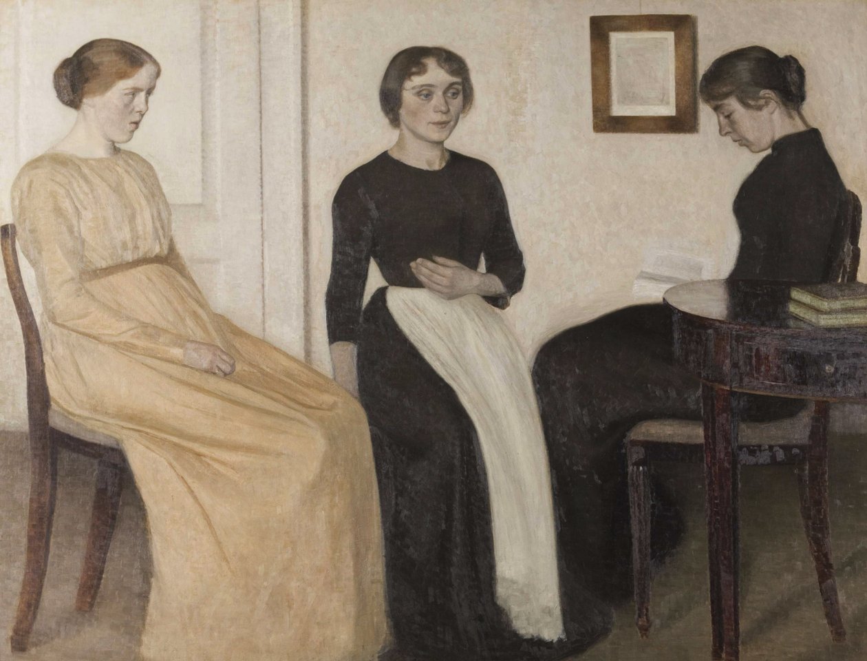 Trzy młode kobiety, 1888. autorstwa Vilhelm Hammershøi