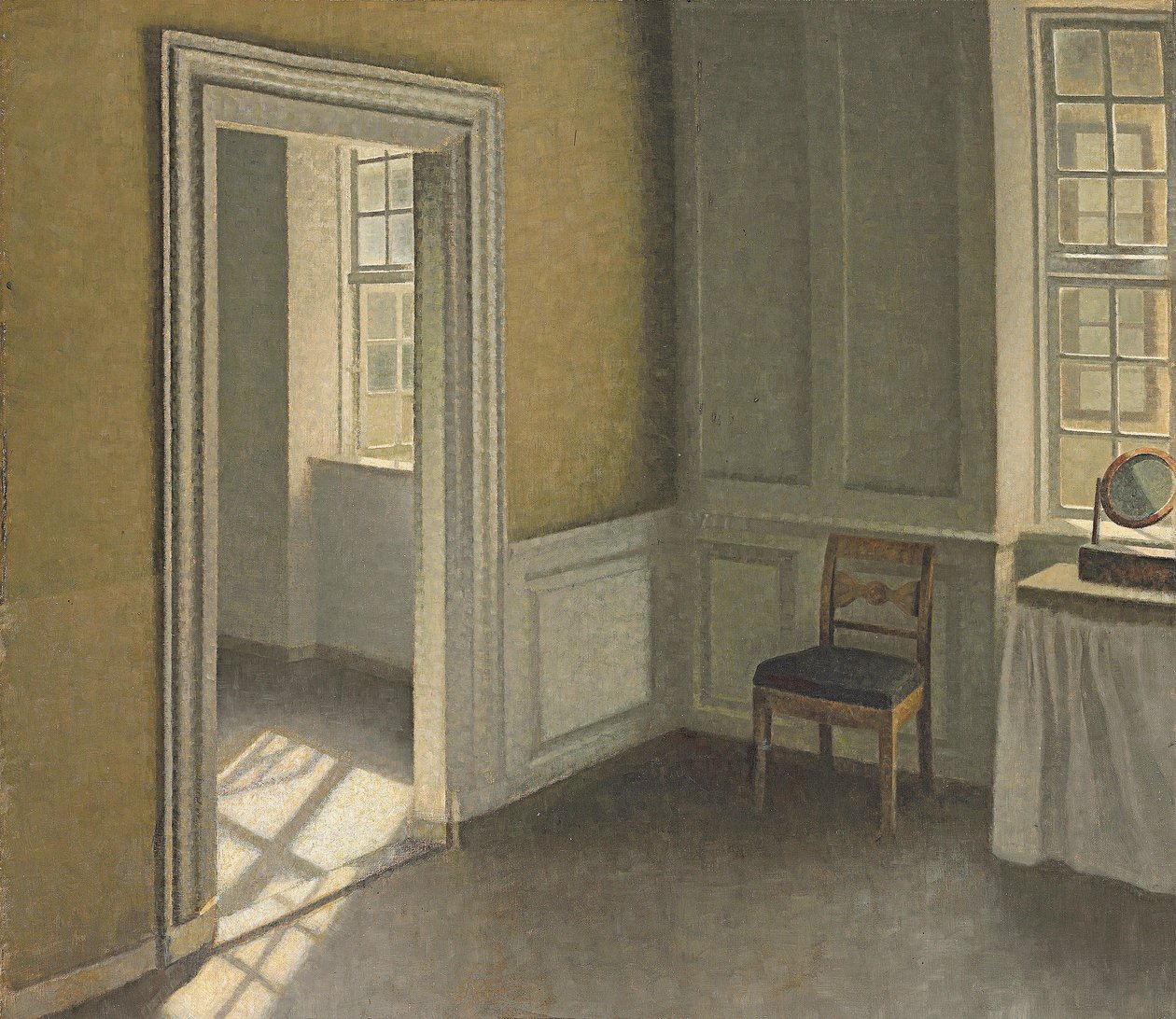 Sypialnia, Strandgade 30, 1906 autorstwa Vilhelm Hammershoi