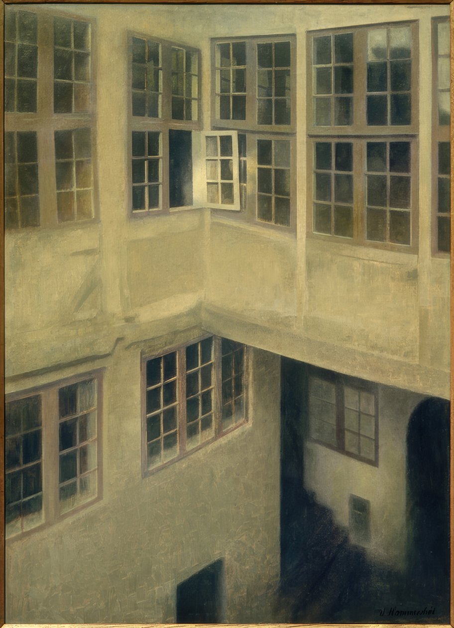 Patio. Strandgada 30 autorstwa Vilhelm Hammershoi