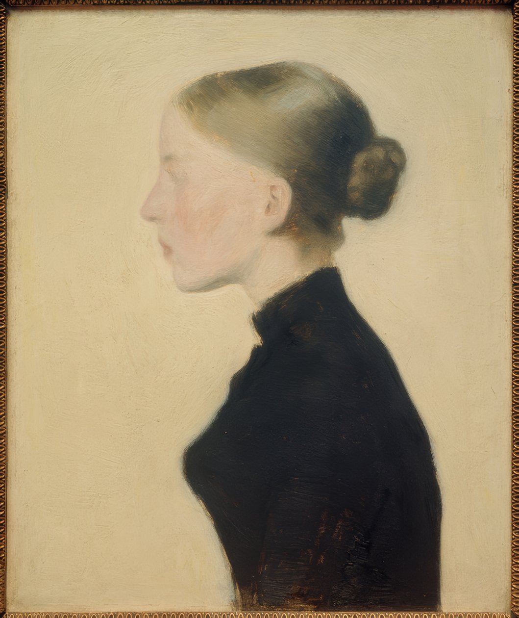 Młoda chora dziewczyna autorstwa Vilhelm Hammershoi