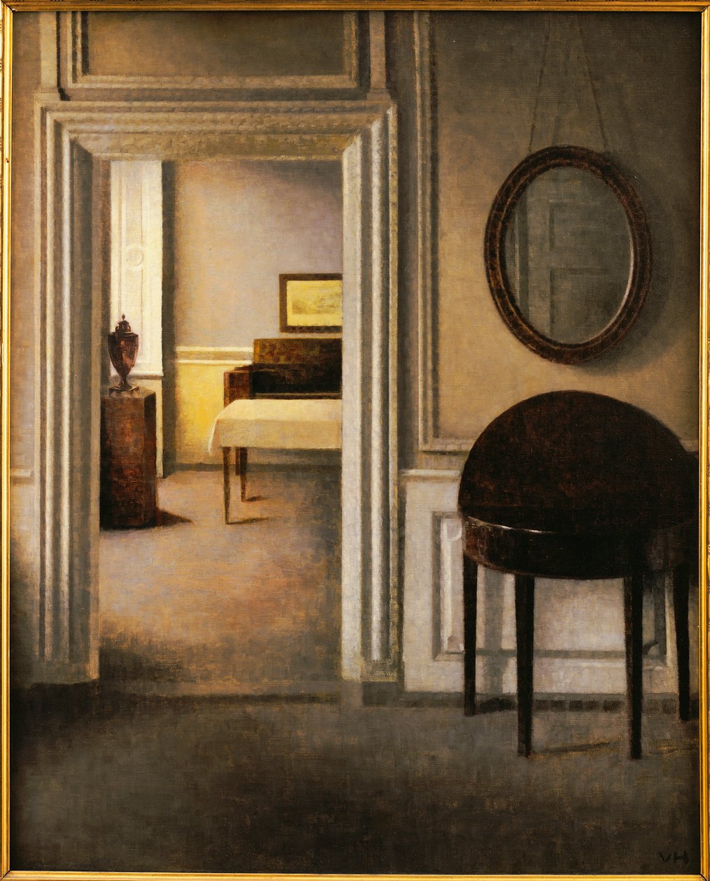 Sala Muzyczna, 30 Strandgade, ok. 1907 autorstwa Vilhelm Hammershoi