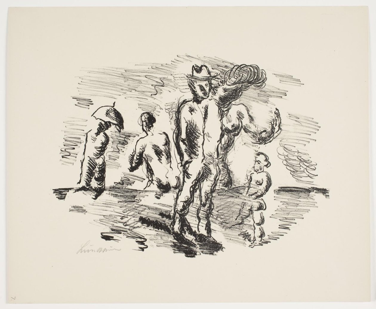 Arkusz z „Klingens Kunstnermappe nr 2” autorstwa Vilhelm Lundstrøm