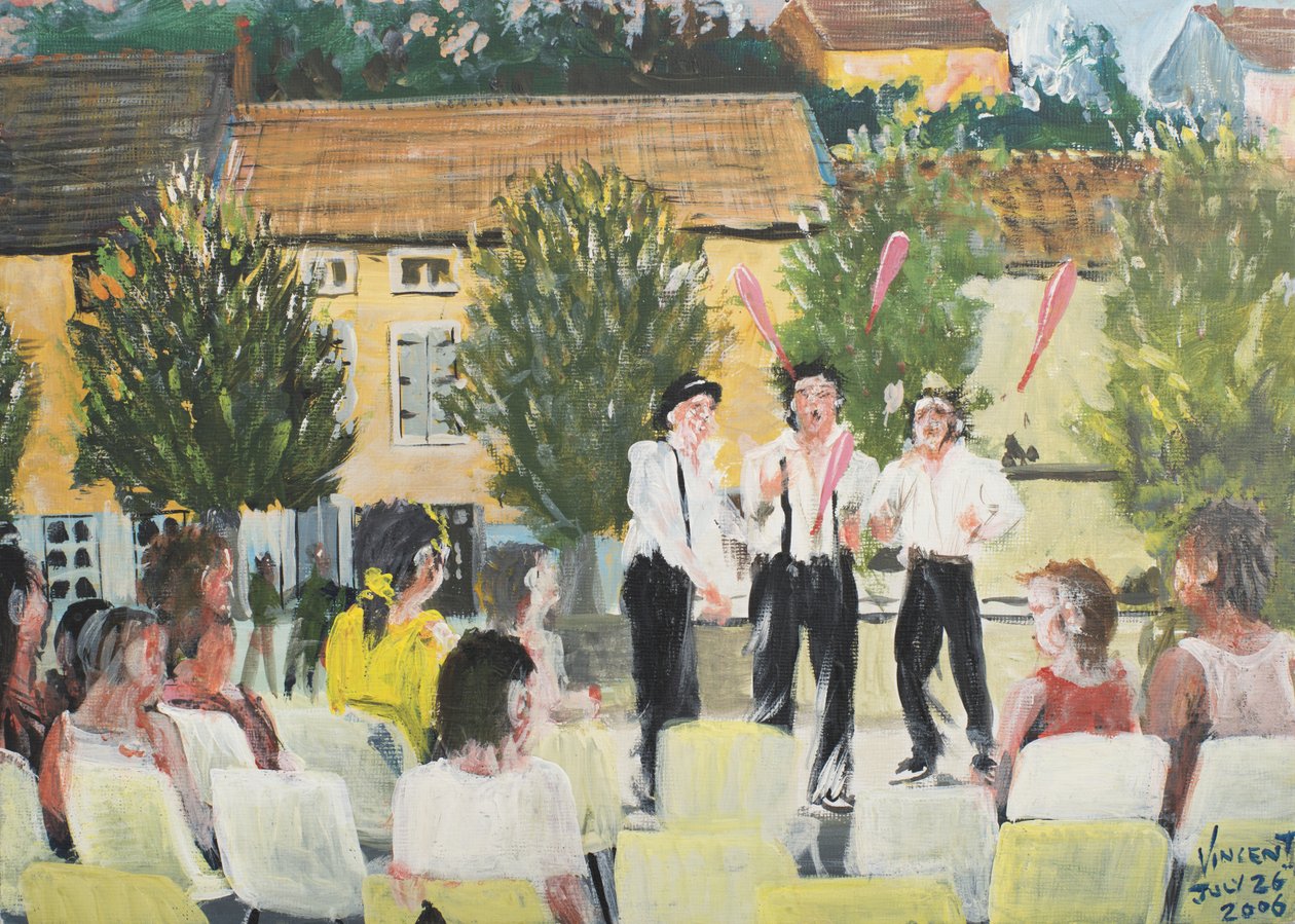 Wykonawcy włoscy, Laignes, Francja . 2006, (akryl na płycie płóciennej) autorstwa Vincent Alexander Booth