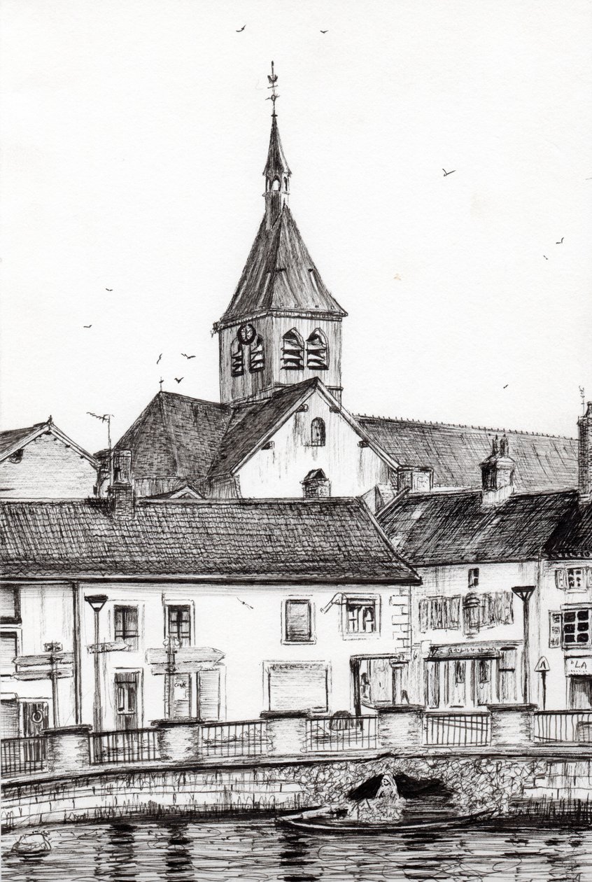 Laignes France, 2007, (tusz na papierze) autorstwa Vincent Alexander Booth