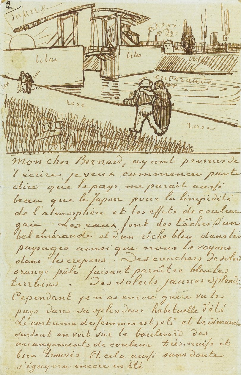 Most Langlois w pobliżu Arles (most zwodzony) autorstwa Vincent van Gogh