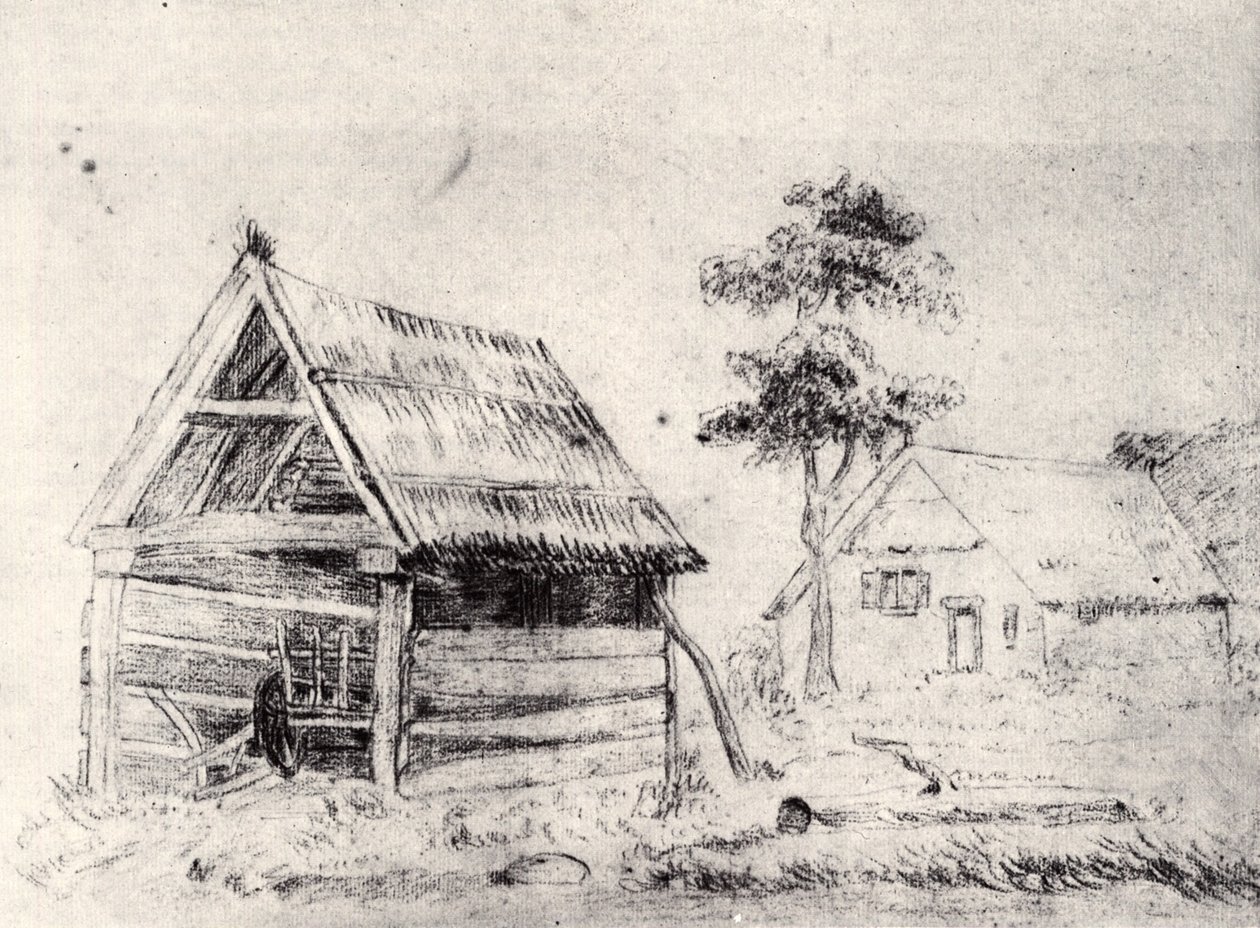 Stodoła i budynek gospodarczy autorstwa Vincent van Gogh