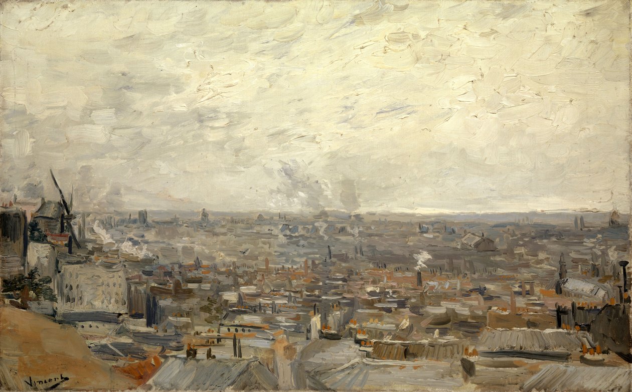 Widok na Paryż z Montmartre autorstwa Vincent van Gogh