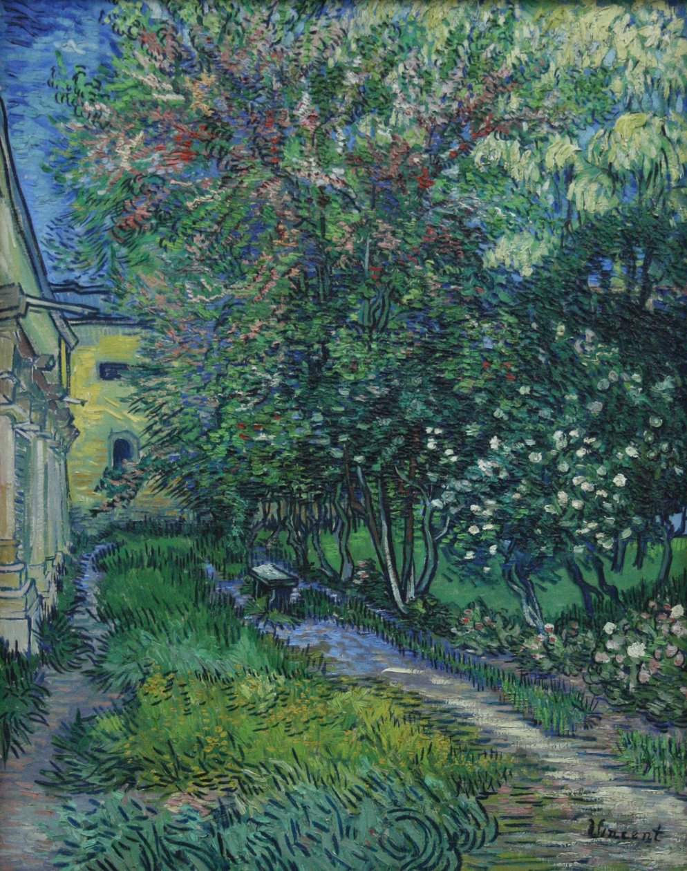 Ogród instytucji w Saint-Rémy autorstwa Vincent van Gogh