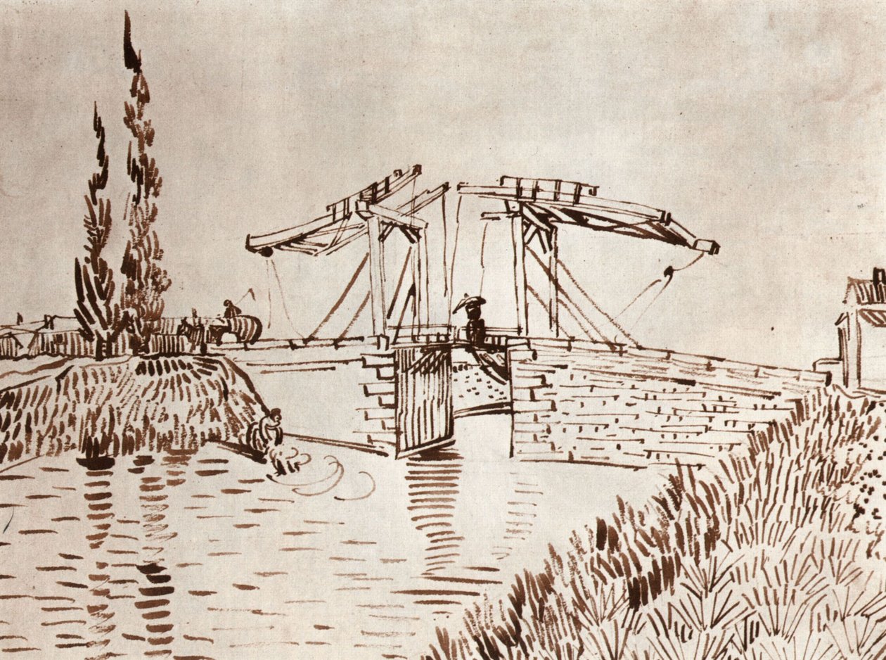 Most Anglois w Arles (most zwodzony) autorstwa Vincent van Gogh
