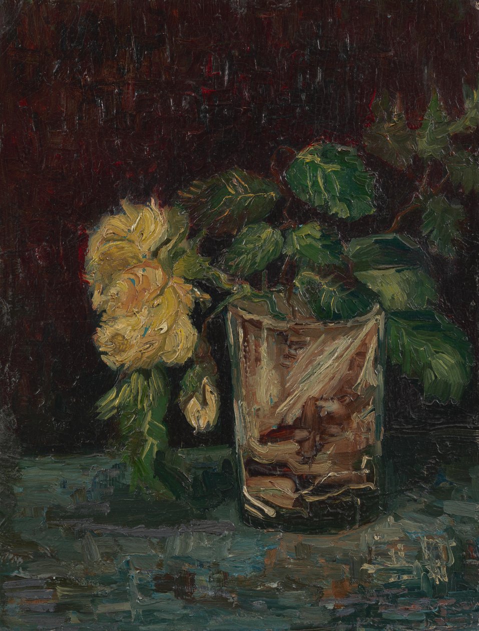 Szkło z żółtymi różami autorstwa Vincent van Gogh