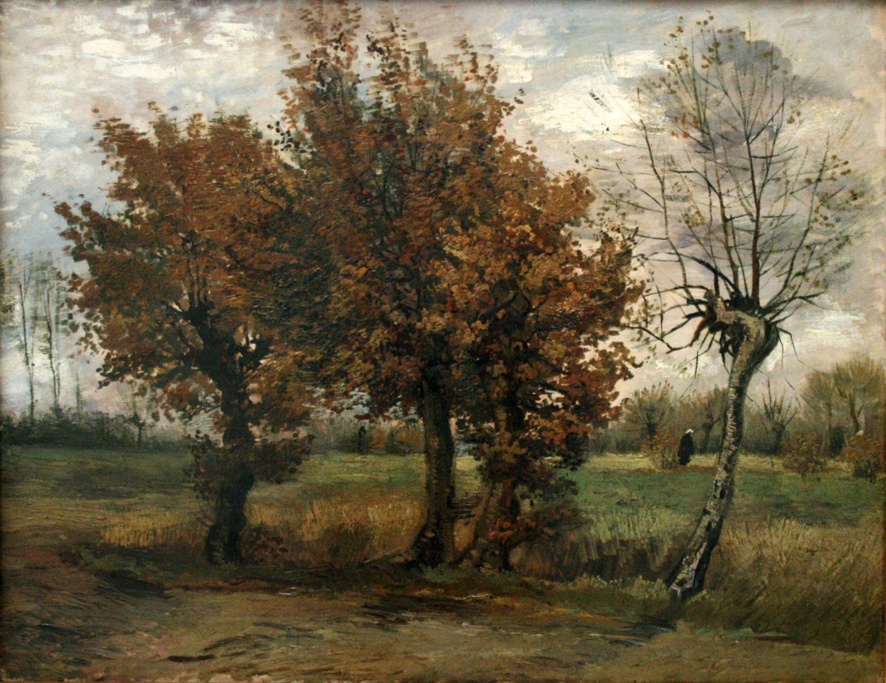Jesienny krajobraz z czterema drzewami autorstwa Vincent van Gogh