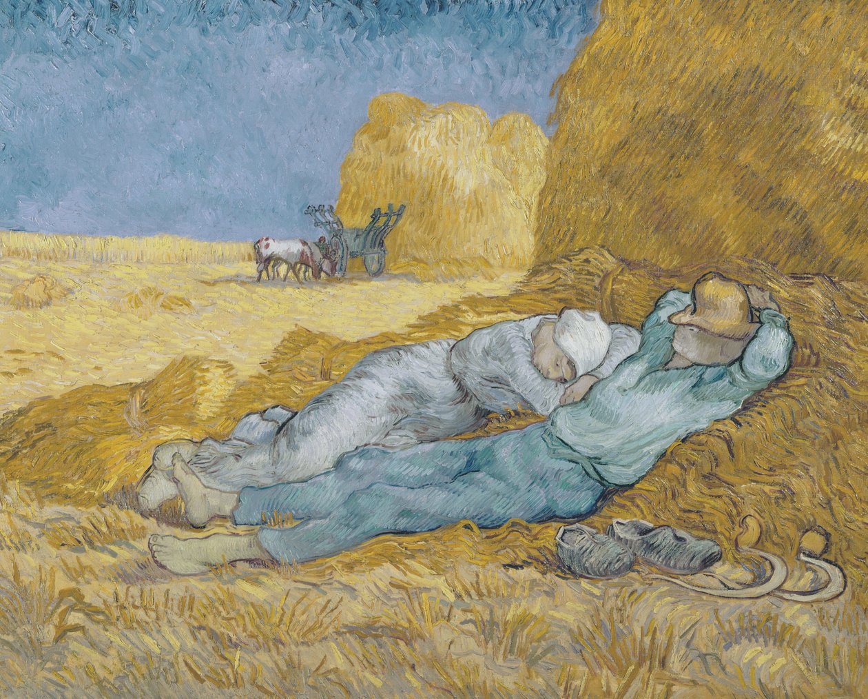 Południe, czyli Siesta według Millet, 1890 autorstwa Vincent van Gogh