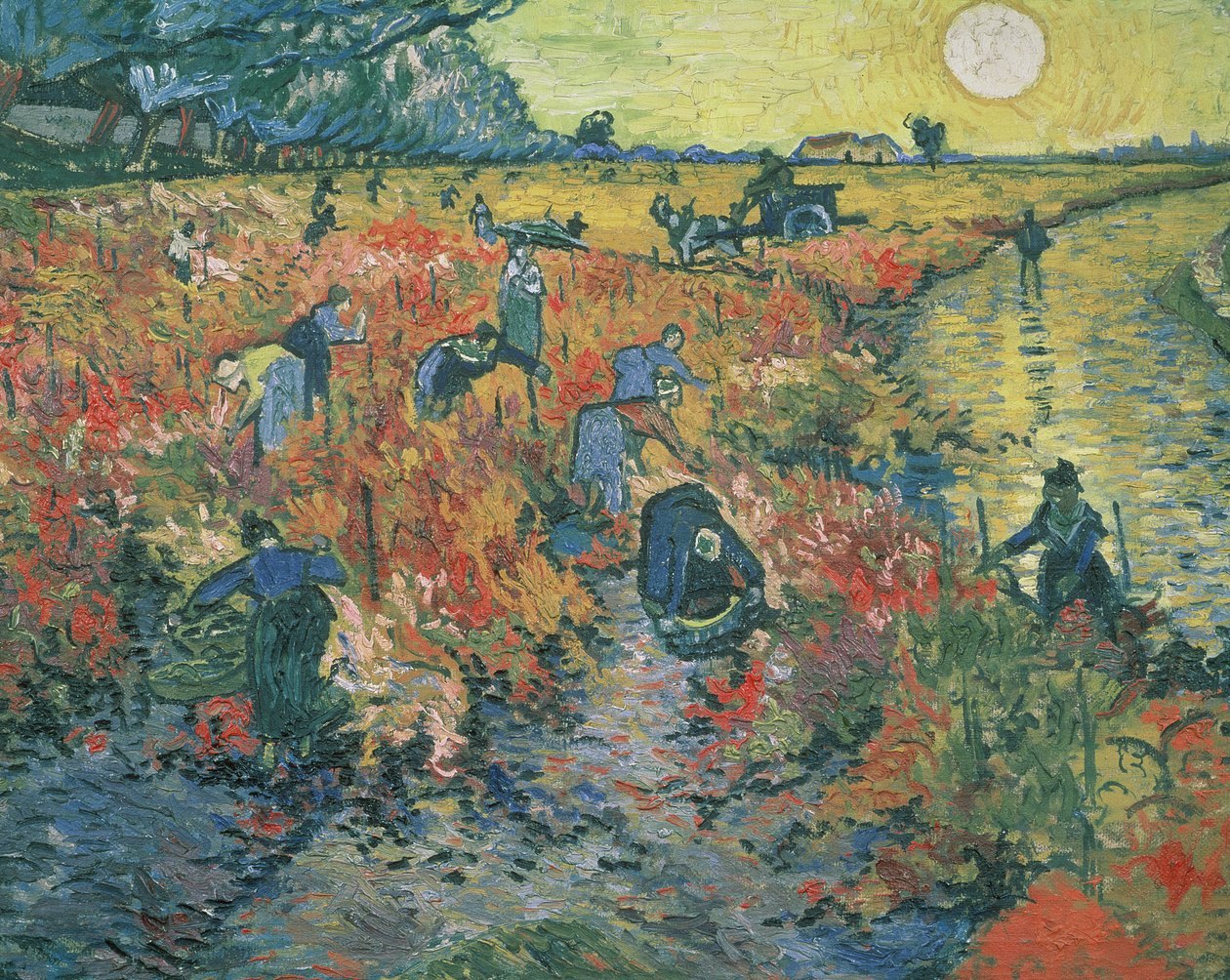 Czerwone winnice w Arles, 1888 autorstwa Vincent van Gogh