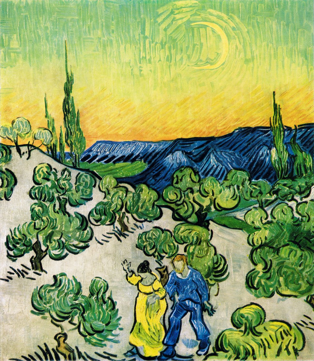 Spacer w blasku księżyca autorstwa Vincent van Gogh