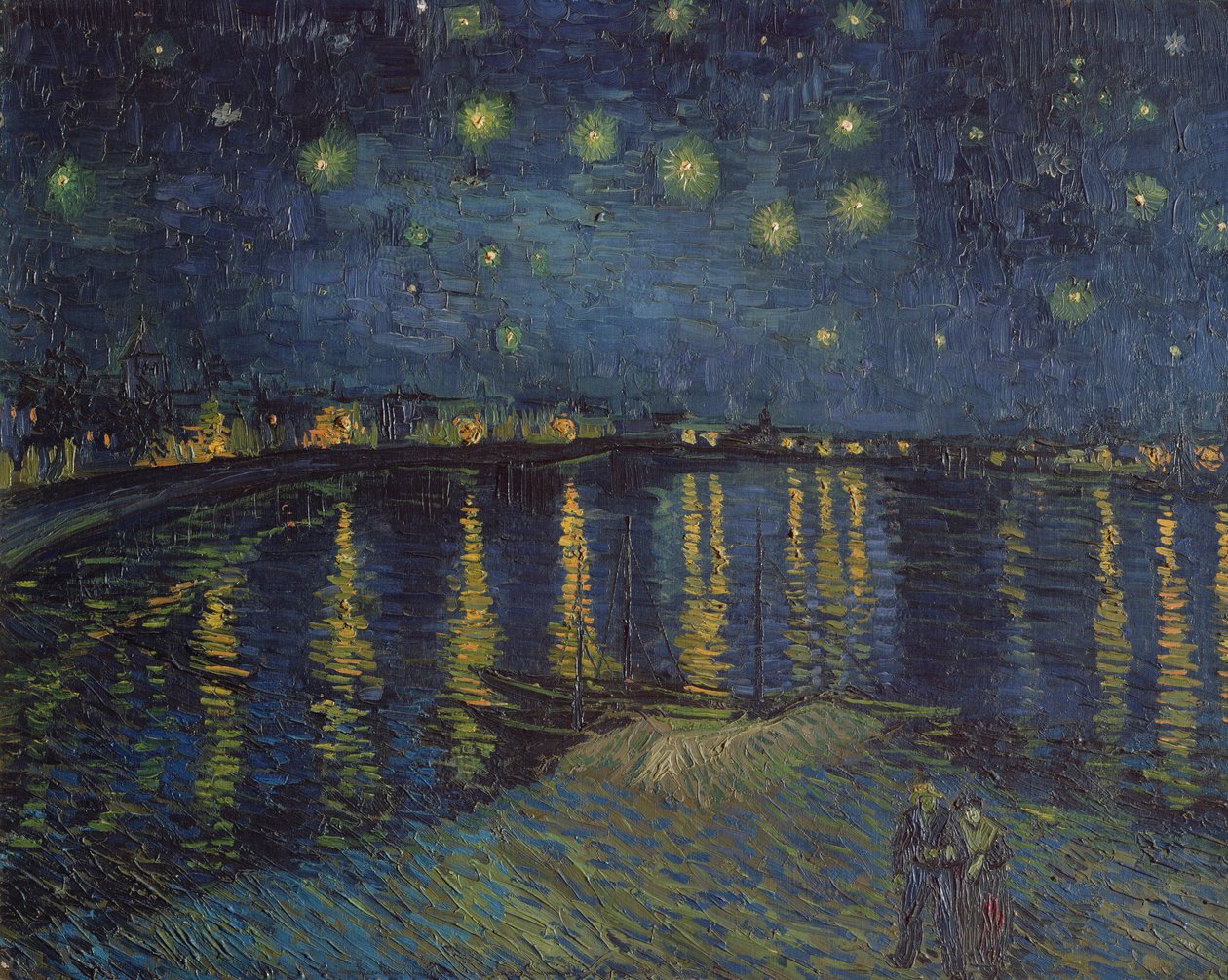 Gwiaździsta noc nad Rodanem, 1888 autorstwa Vincent van Gogh