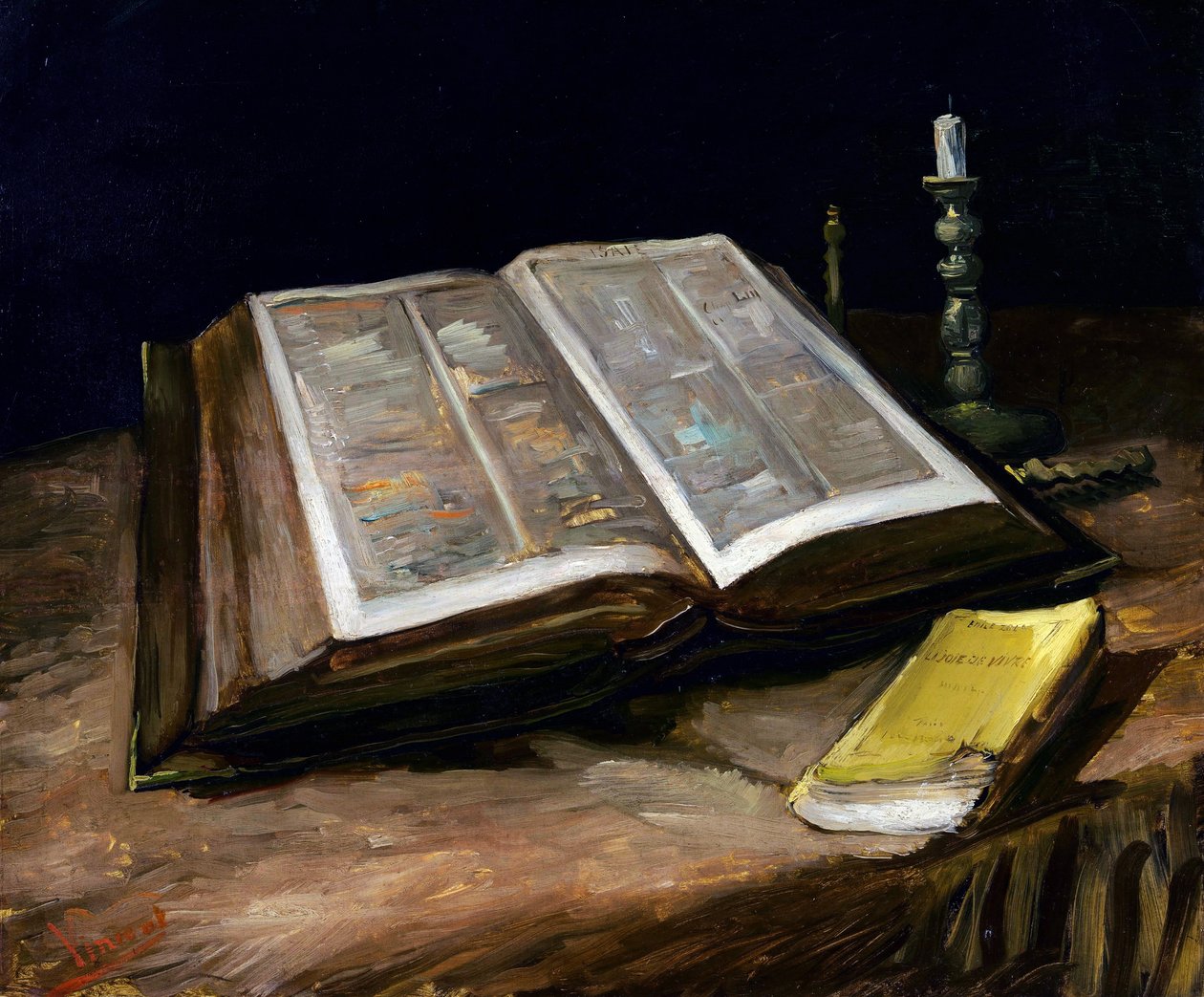 Martwa natura z Biblią autorstwa Vincent van Gogh