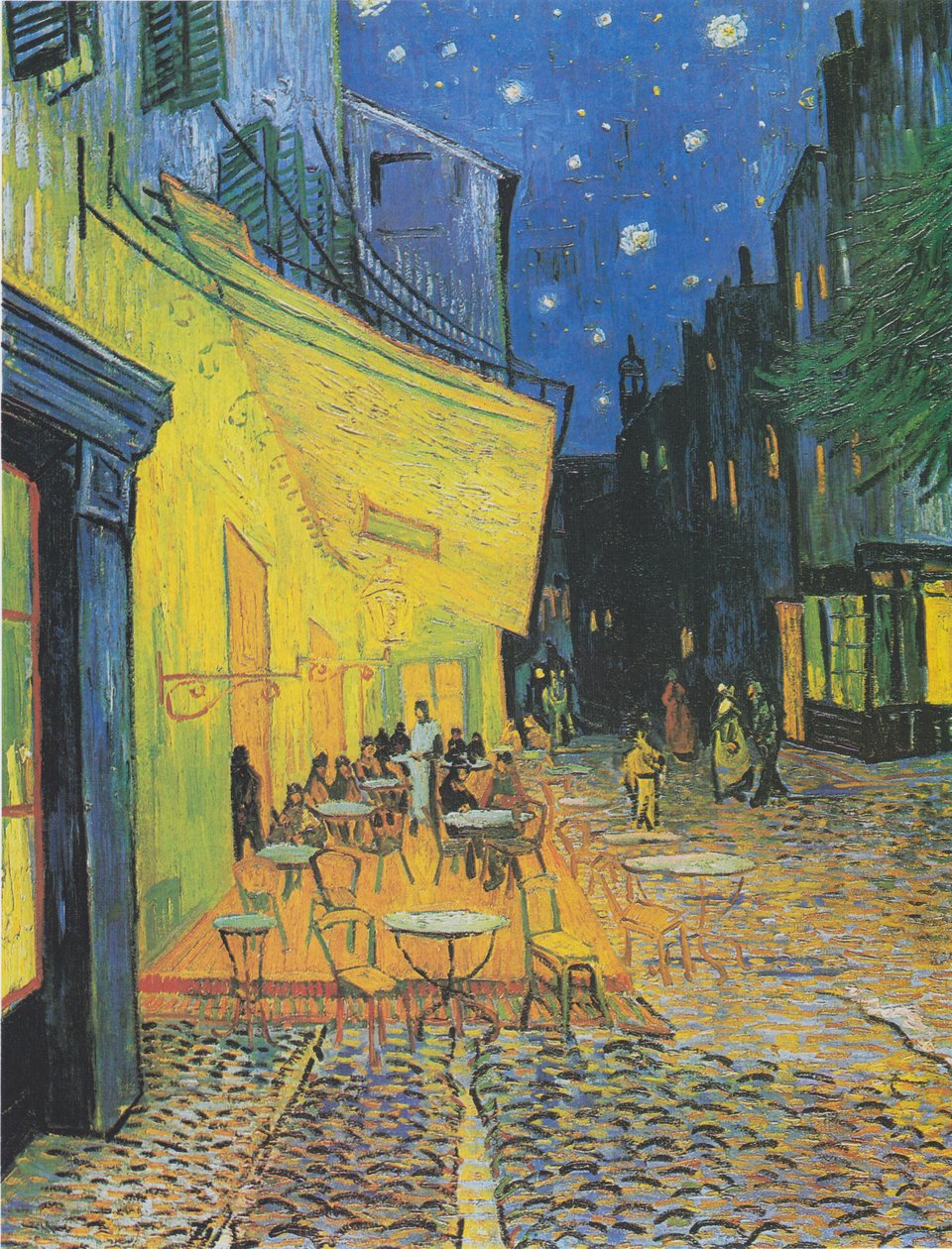 Terrasse des Cafés an der Place du Forum w Arles am Abend1 autorstwa Vincent van Gogh
