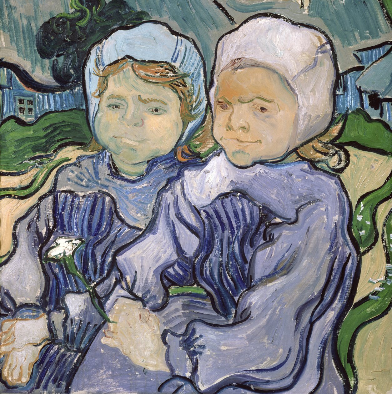 Dwie małe dziewczynki, 1890 autorstwa Vincent van Gogh