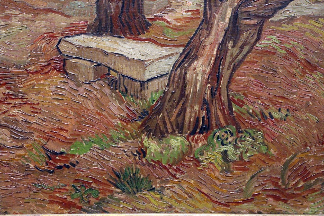 Vincent van gogh, kamienna ławka w azylu saint rémy autorstwa Vincent van Gogh