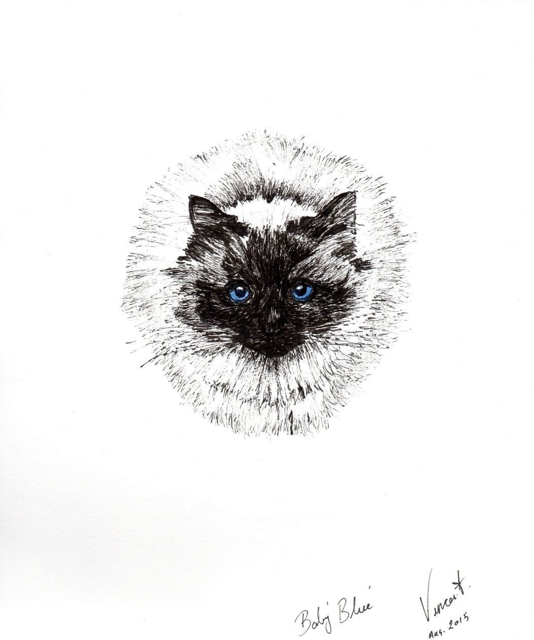 Bal dziecka, 2015, (tusz na papierze) autorstwa Vincent Alexander Booth