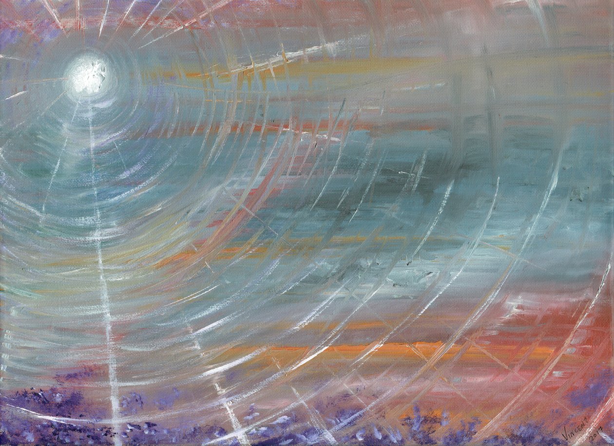 Moontube, 2017, (olej na płótnie) autorstwa Vincent Alexander Booth