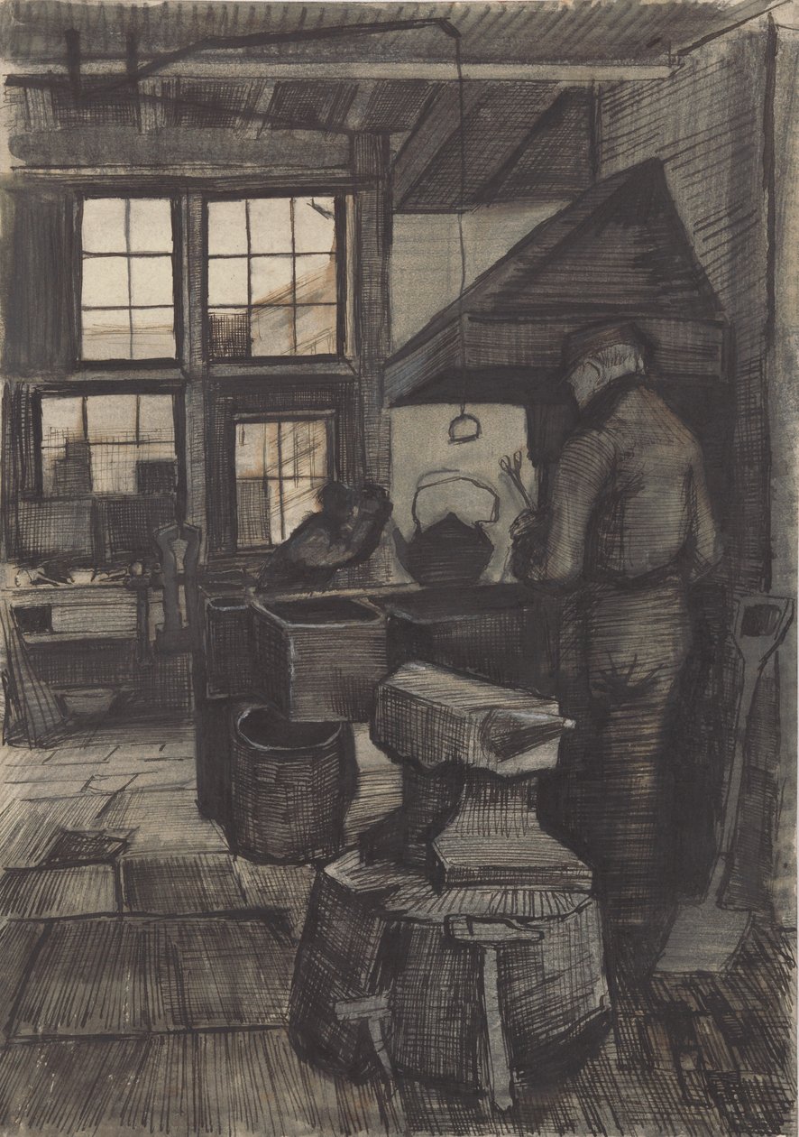 Kuźnia, 1882. autorstwa Vincent van Gogh