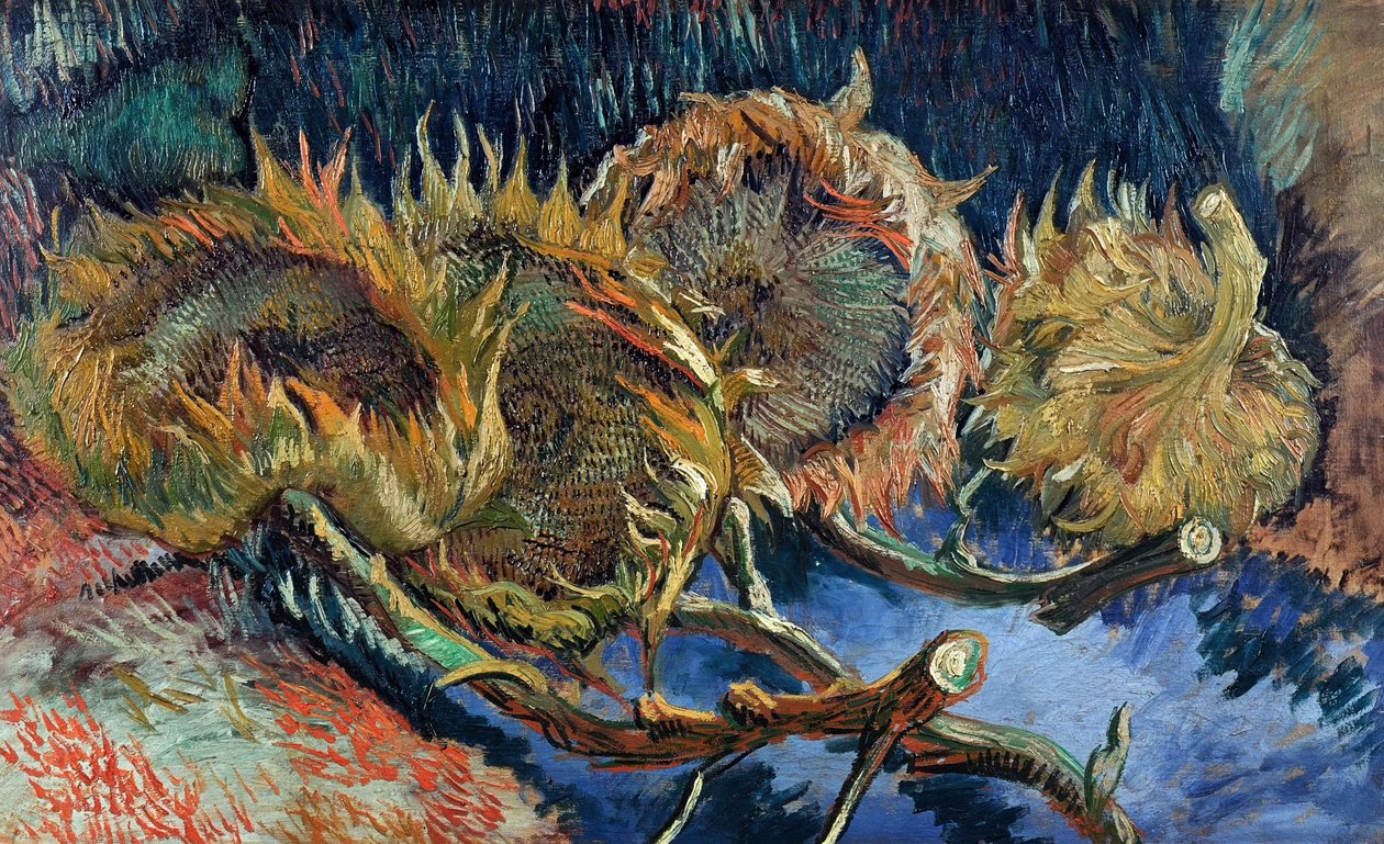 Cztery cięte słoneczniki, 1887. autorstwa Vincent van Gogh