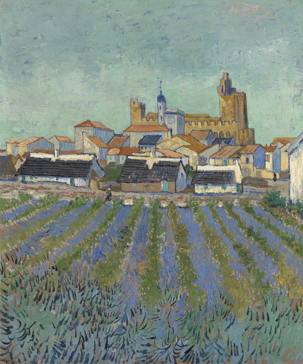 Widok Saintes-Maries-de-la-Mer, 1888. autorstwa Vincent van Gogh