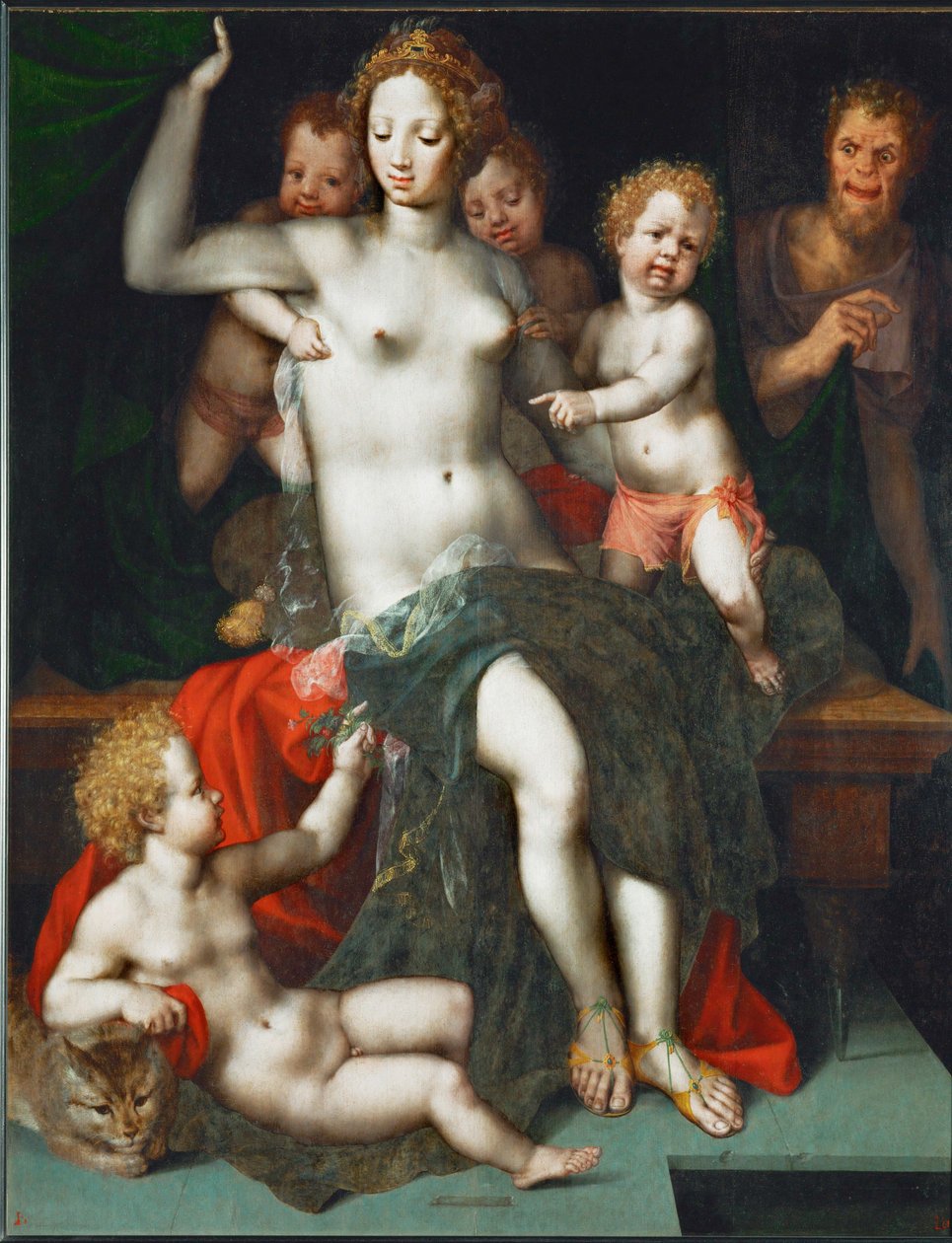 Satyr i Antiope ... autorstwa Vincent Sellaer