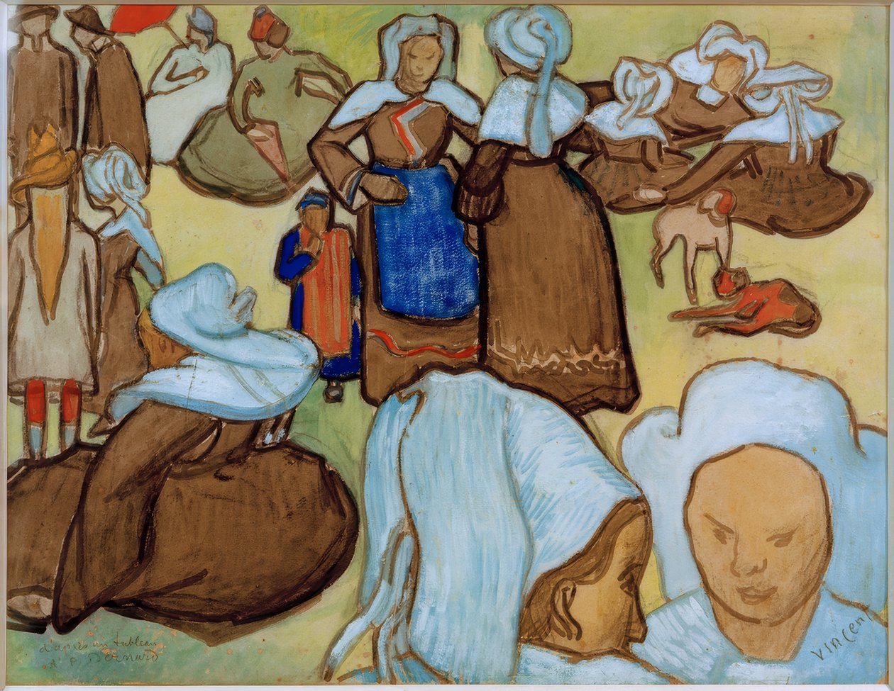 Bretonki na łące autorstwa Vincent van Gogh