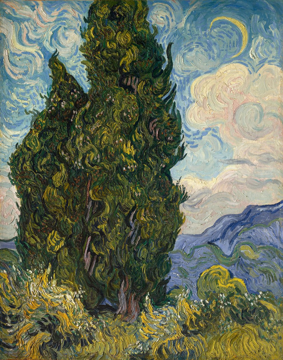 Cyprysy autorstwa Vincent van Gogh