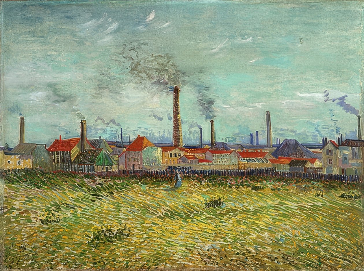 Fabryki w Clichy. 1887 autorstwa Vincent van Gogh
