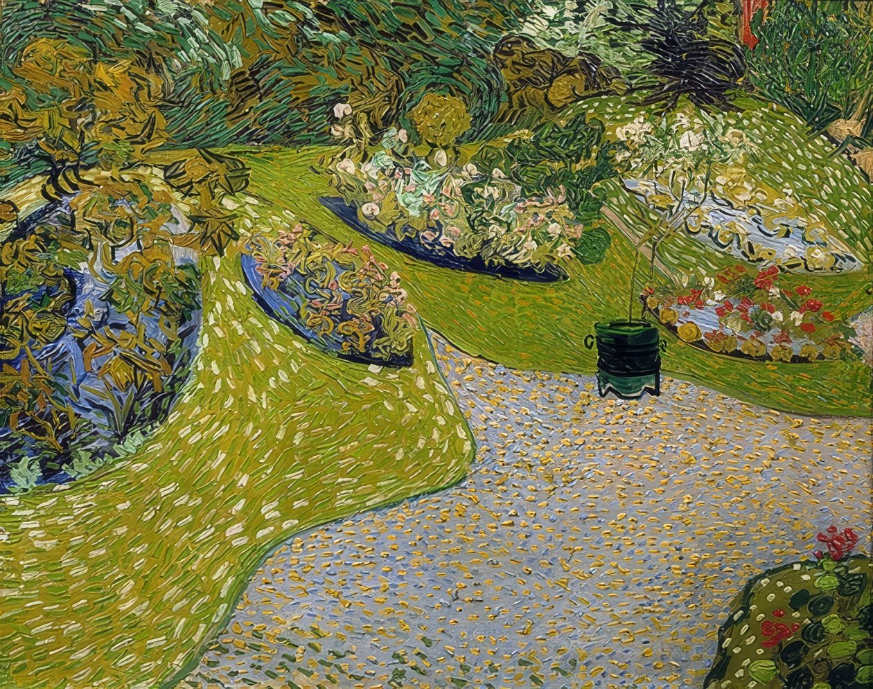 Ogród w Auvers. 1890 autorstwa Vincent van Gogh