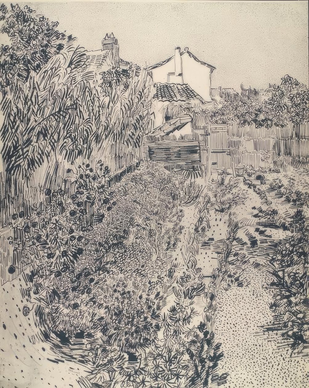 Mały ogródek domków autorstwa Vincent van Gogh