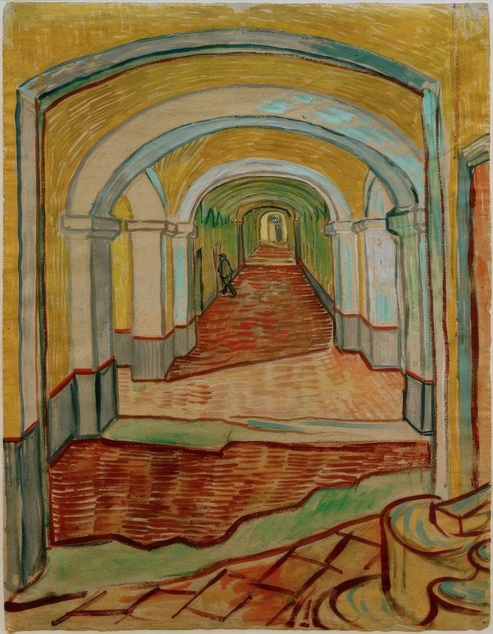 Korytarz w sanatorium autorstwa Vincent van Gogh