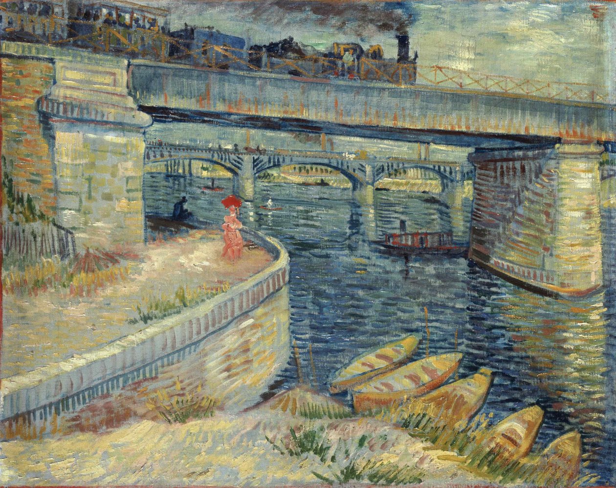 Mosty Asnières, 1887. autorstwa Vincent van Gogh